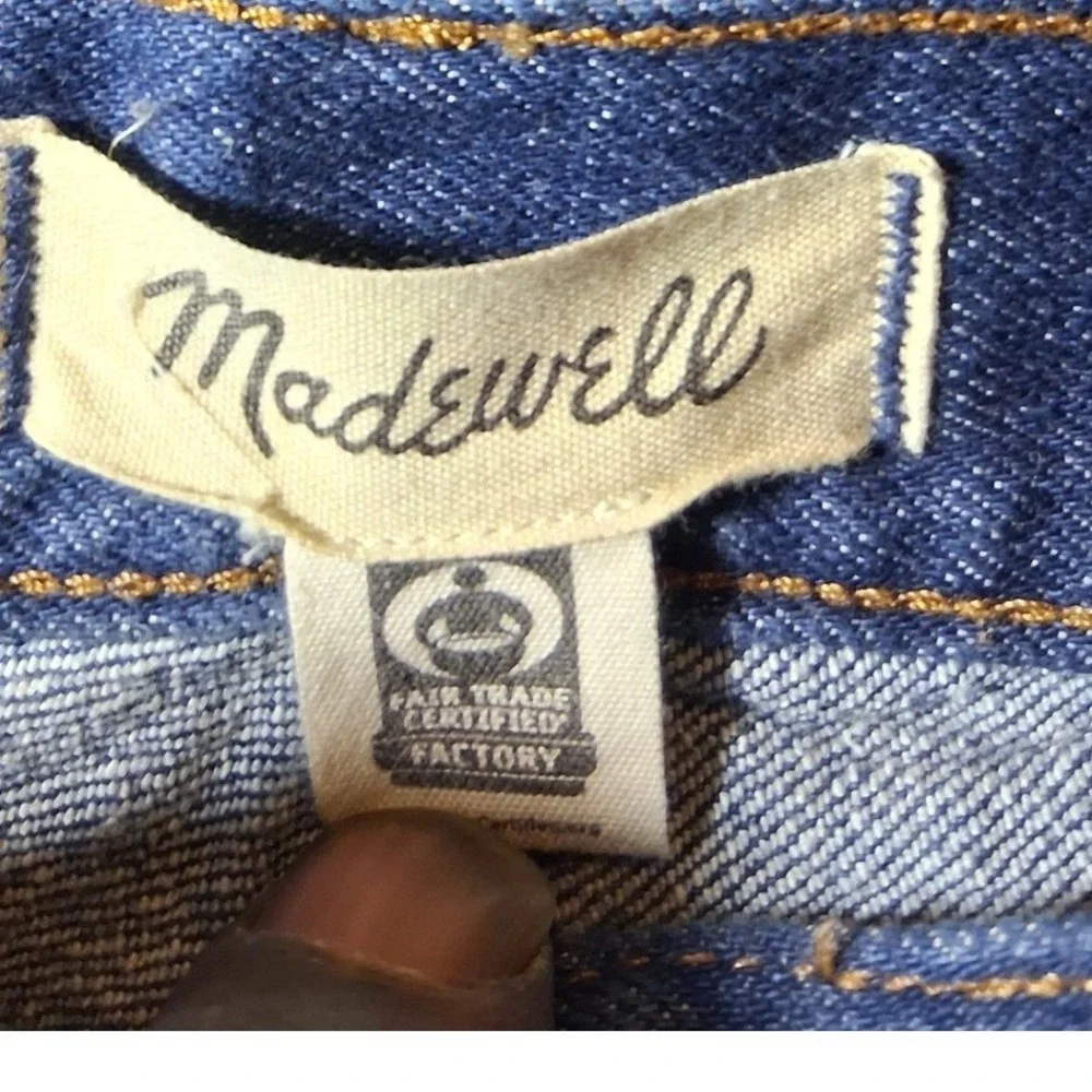 Madewell The Perfect Vintage Straight Jean Dark Wash Seam Detail Size 27